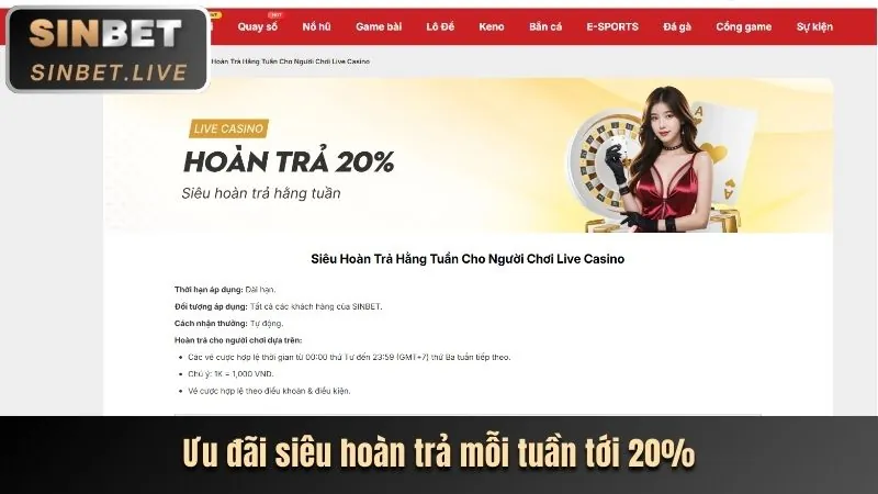 Thưởng hoàn trả hàng ngày/tuần