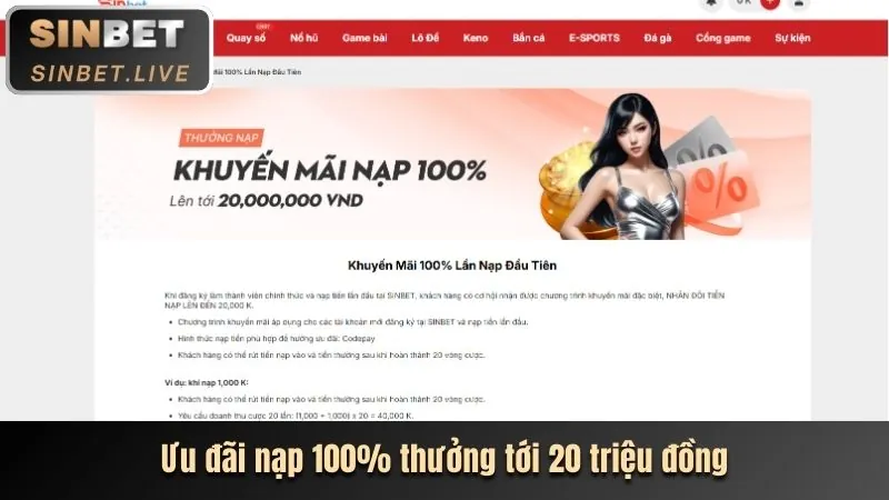 Ưu đãi nạp tiền lần đầu cho game bắn cá